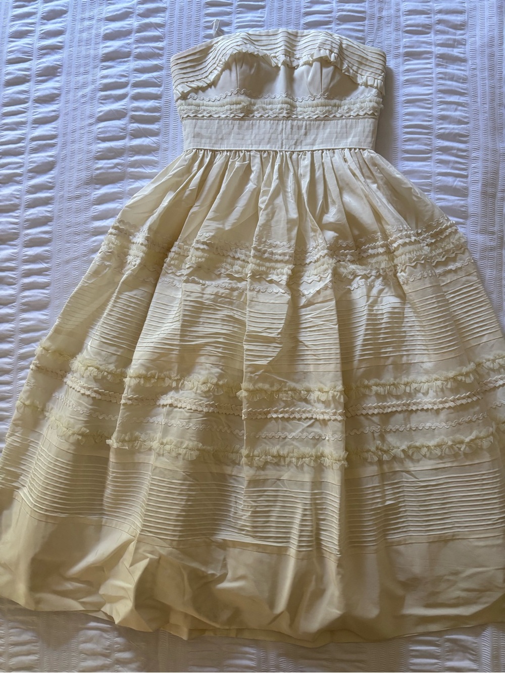 Strapless Cream  Dress